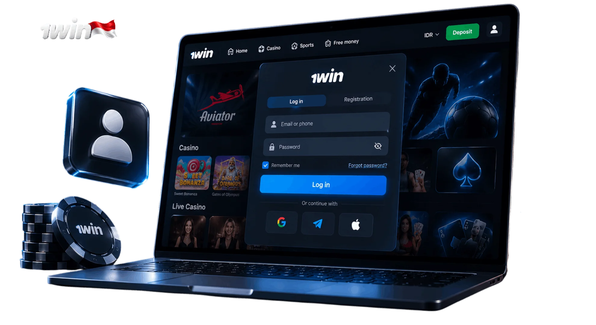 Log in to 1win quickly with your registered account details and access casino, sports betting and profile features