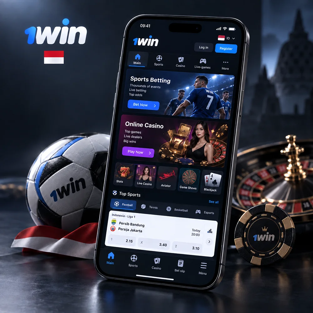 1win Online Casino and Sports Betting in Indonesia with casino games, live betting and popular sports markets
